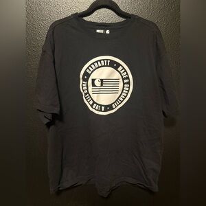 Carhartt Black Tee with white Logo